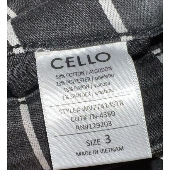 Cello High Waisted Jeans Women’s 3 Black And White Striped Skinny Fit Classic - Picture 6 of 7